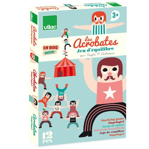 vilac houten stapelspel acrobaten (12st) | VI7710 | 1