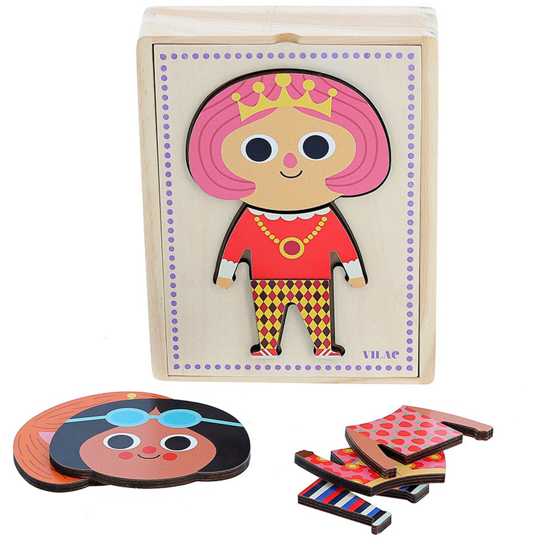 vilac puzzel aankleedpop jade - 6x3st | VI7626 | 1