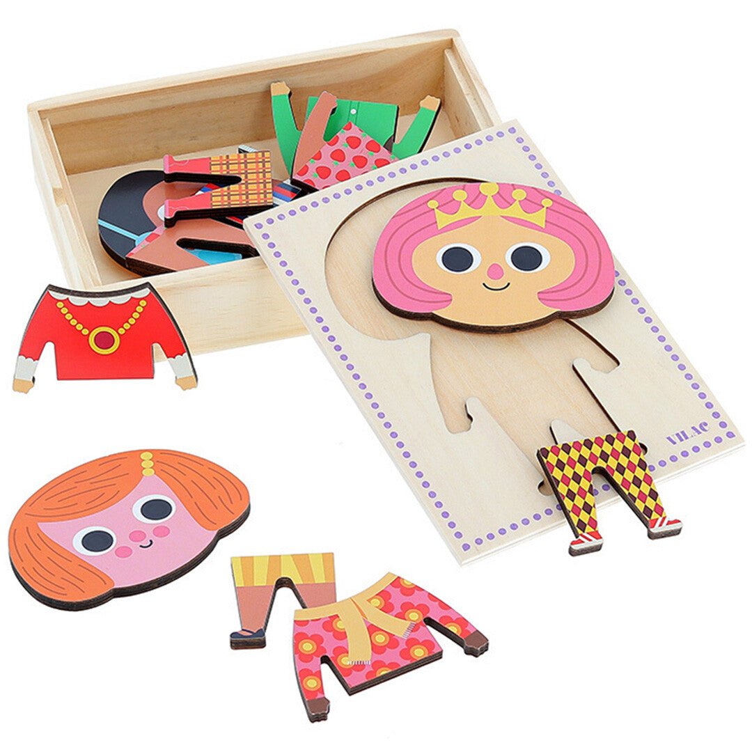 vilac puzzel aankleedpop jade - 6x3st | VI7626 | 2