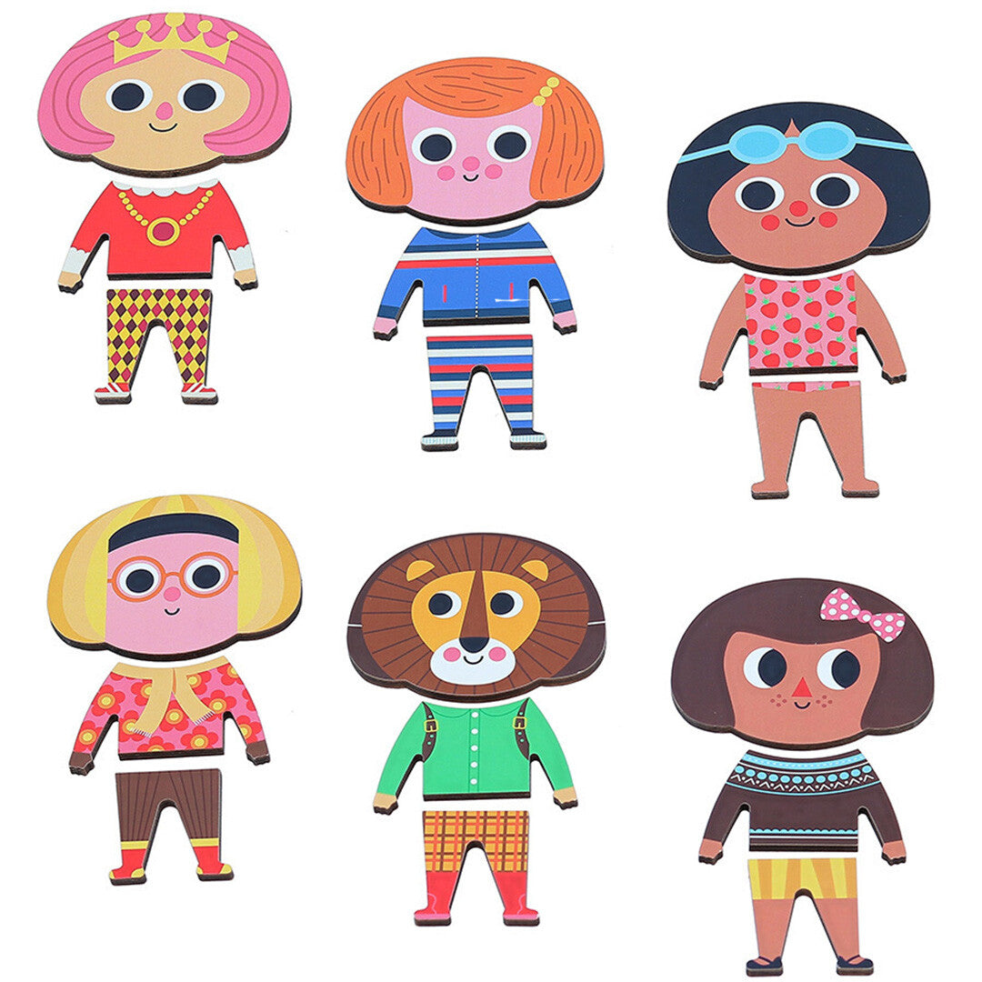 vilac puzzel aankleedpop jade - 6x3st | VI7626 | 3