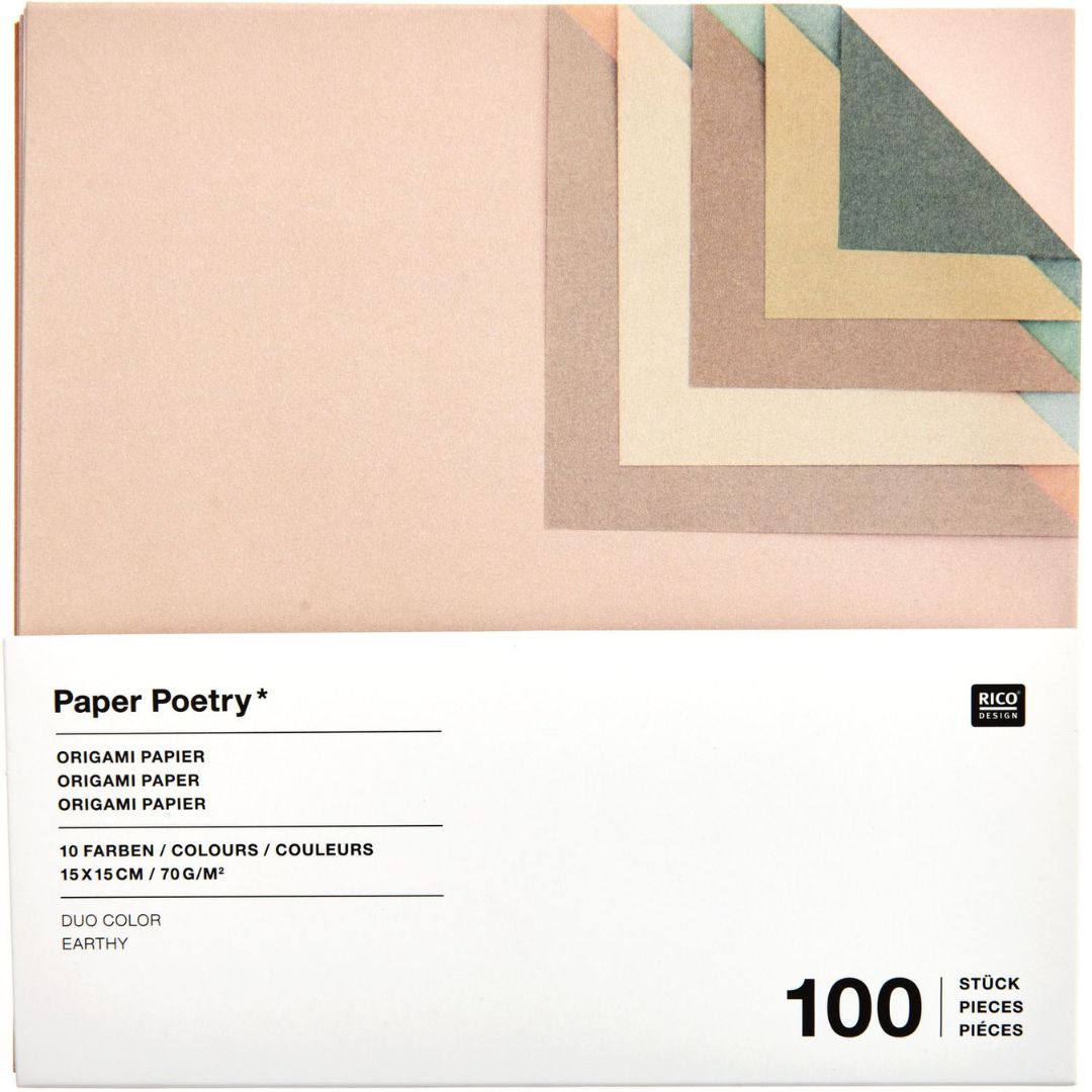 vouwpapier origami duo color - earthy - 100st | 300896 | 0