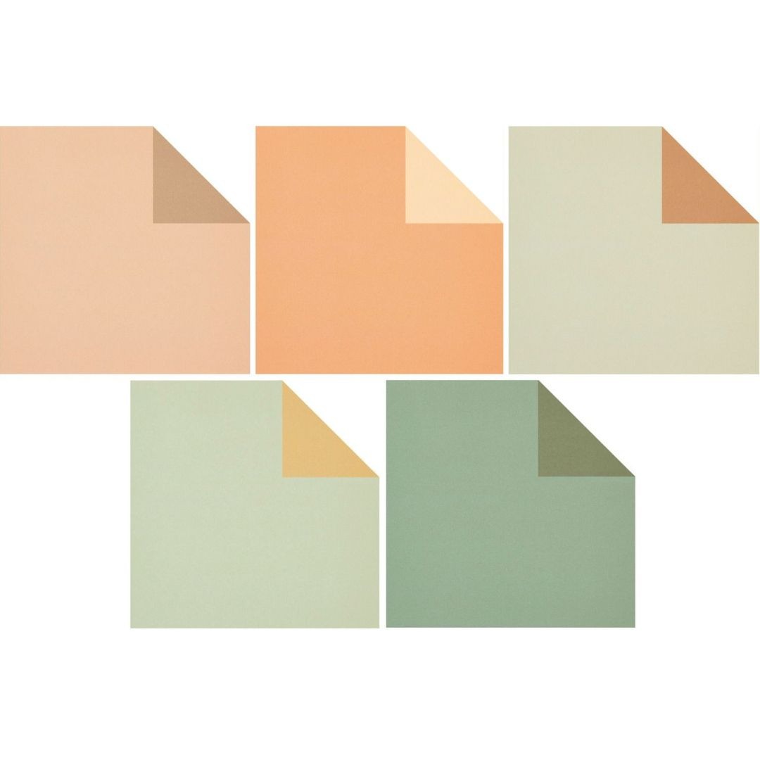 vouwpapier origami duo color - earthy - 100st | 300896 | 2