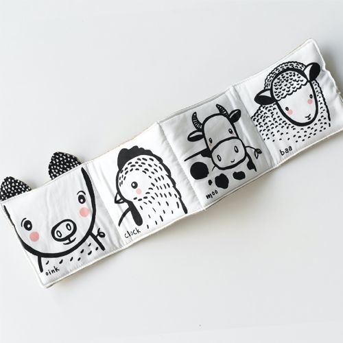 wee gallery stoffen boekje vriendelijke gezichten - op de boerderij  | WG-WG839 | 1