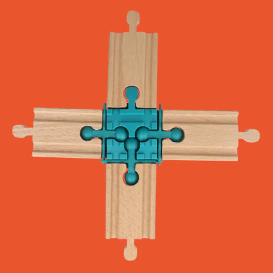 yamba toys treinbaanuitbreiding adapter set - cross bar - 6-delig | YT.SET.11 | 3