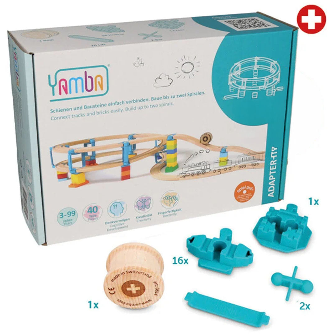 yamba toys treinbaanuitbreiding adapter set - helix - 40-delig | 55162 |