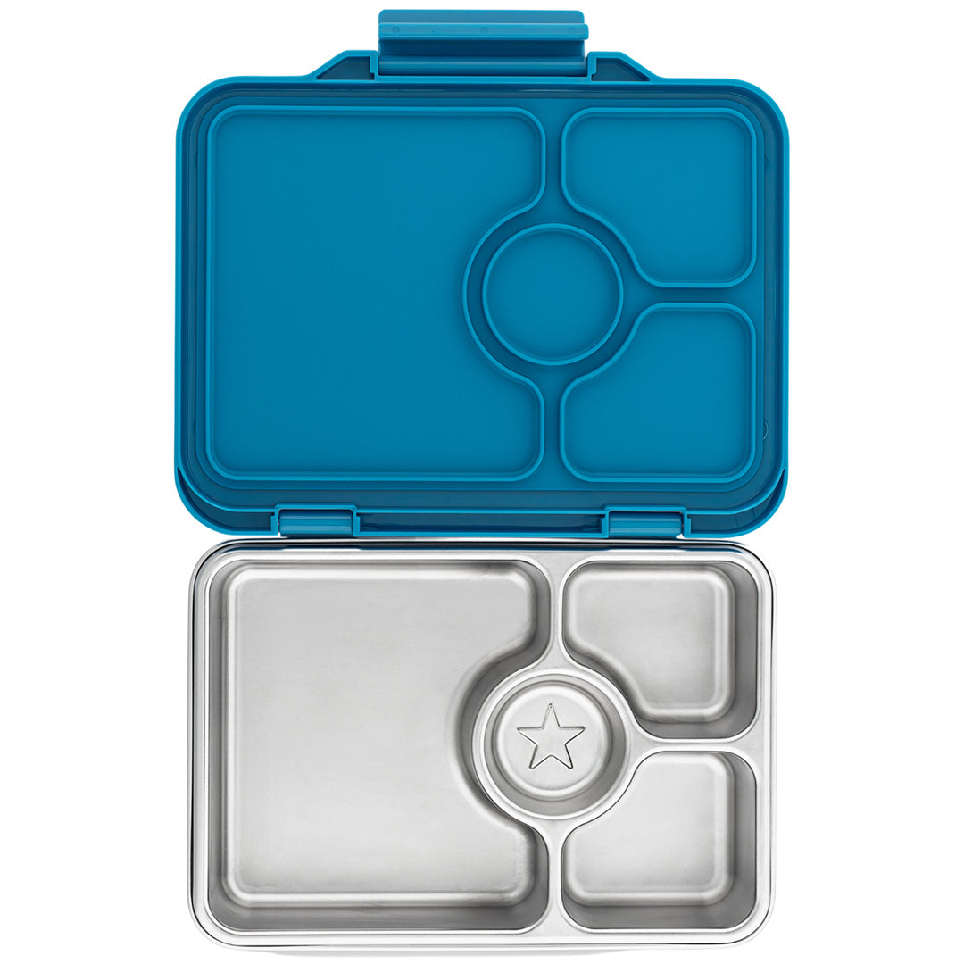 yumbox rvs bento broodtrommel 4 vakken - normandy blauw | NBP202405 | 0