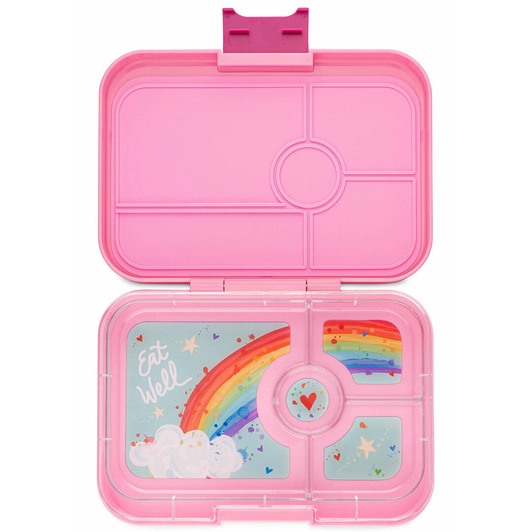 yumbox tapas broodtrommel 4 vakken XL - capri pink - rainbow | CPIII202210R | 0