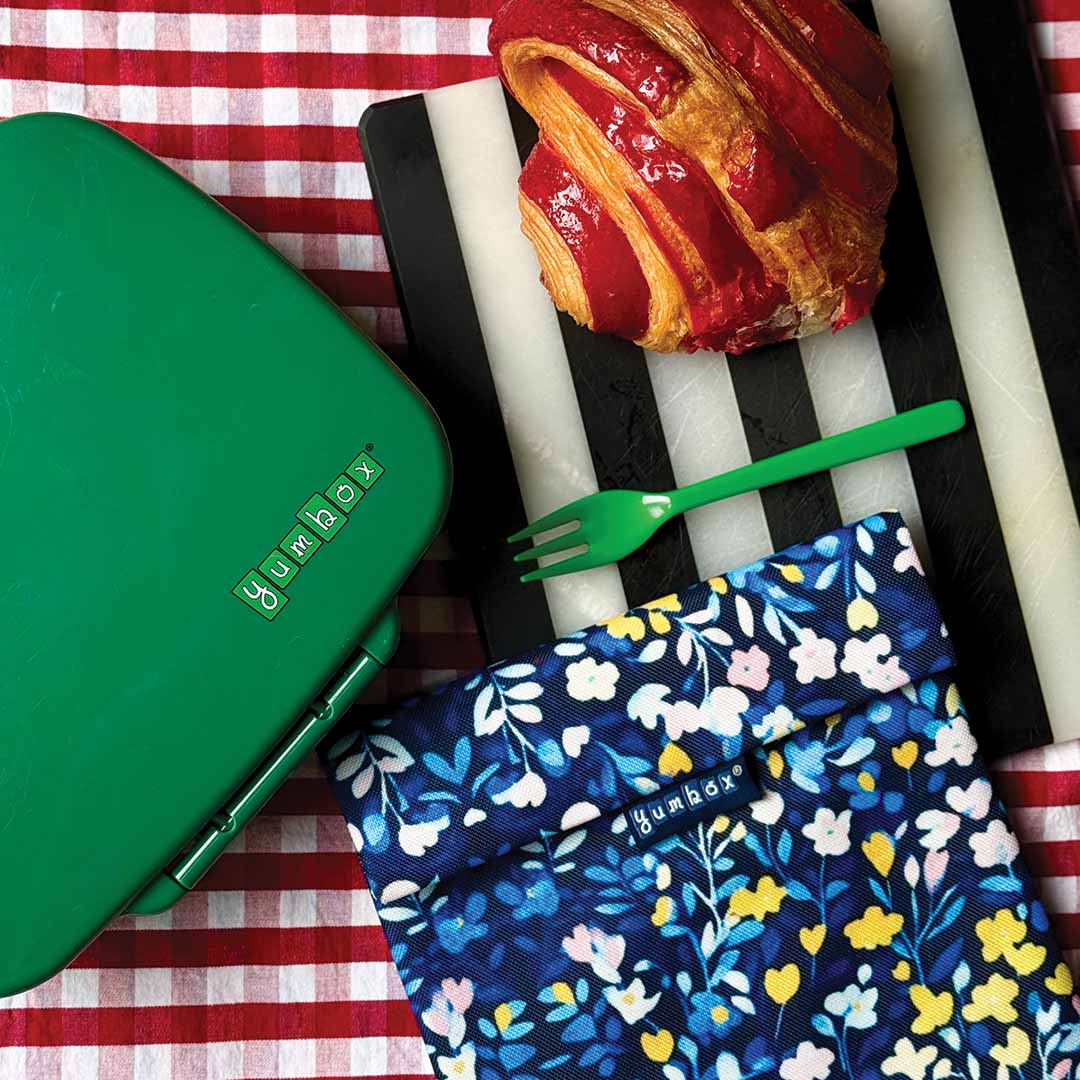 yumbox go bento boîte à lunch 5 compartiments - lima green