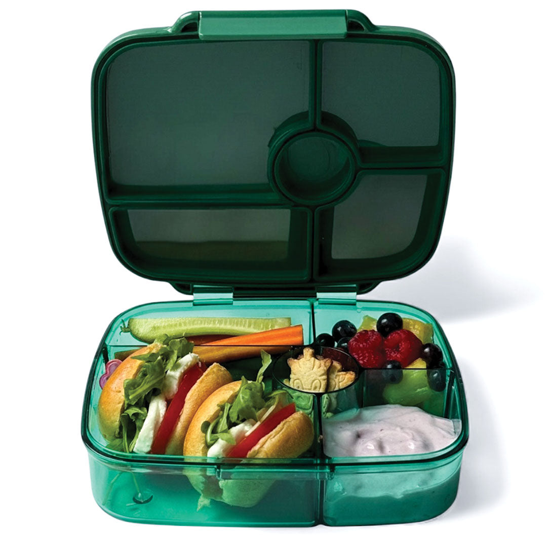 yumbox go bento boîte à lunch 5 compartiments - lima green