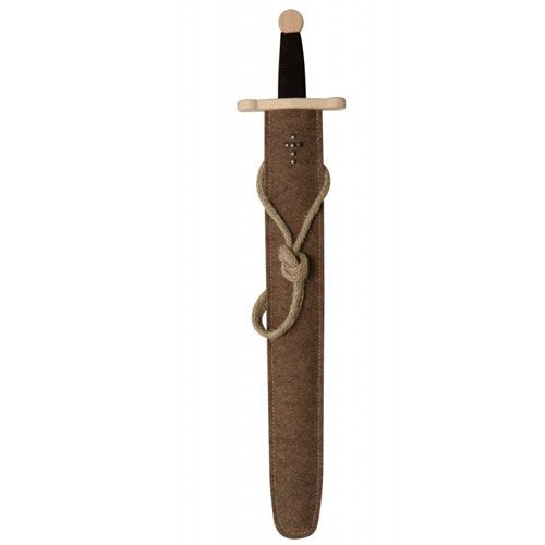zwaard met bruin gevest  en schede - 65 cm  | 917 | 0
