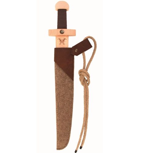 zwaard vikingen met bruin gevest  en schede - 48 cm  | 477 | 0
